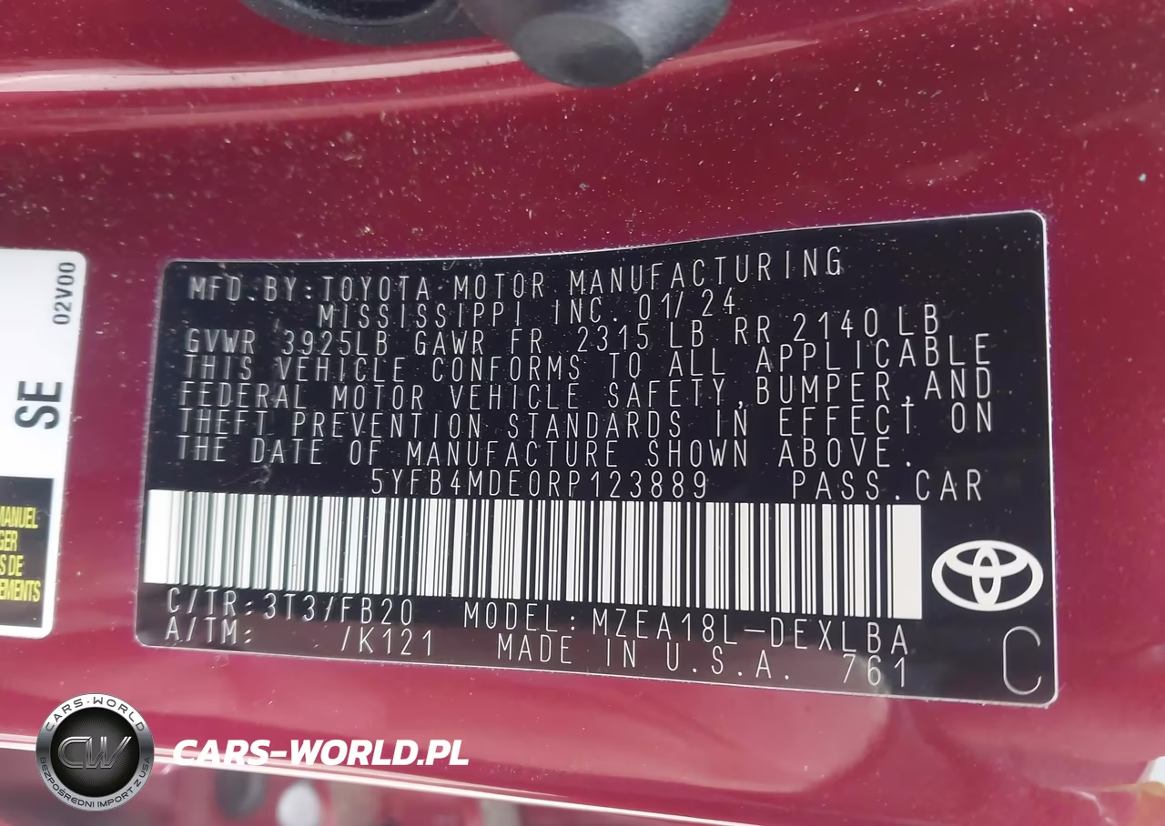 2024 Toyota Corolla Le VIN:5YFB4MDE0RP123889 - 9