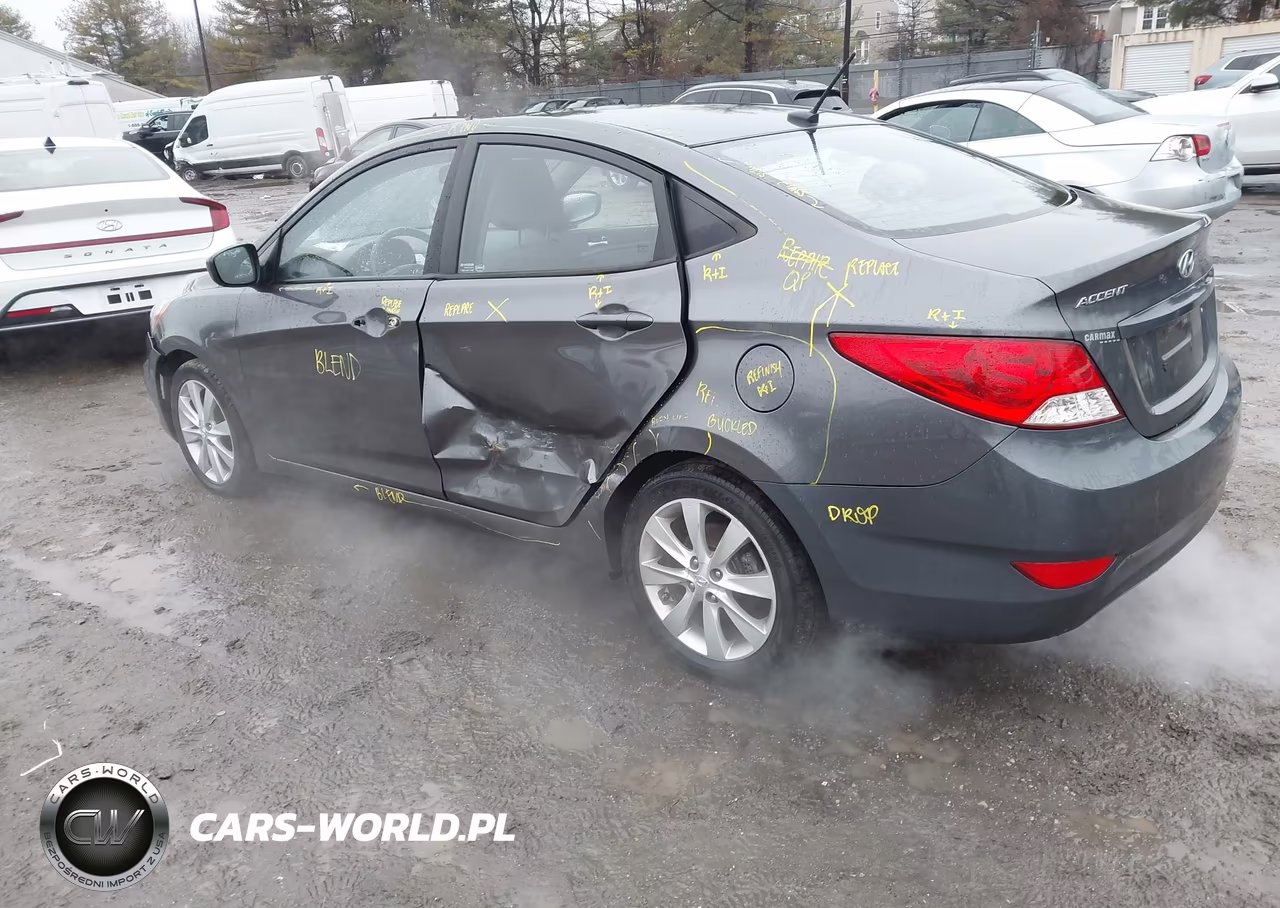 2012 Hyundai Accent Gls VIN:KMHCU4AE1CU239228 - 3