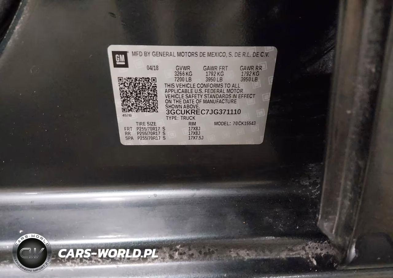 2018 Chevrolet Silverado 1500 1Lt VIN:3GCUKREC7JG371110 - 9