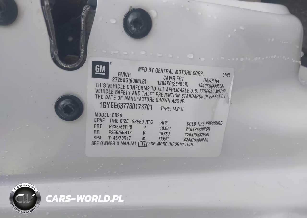 2006 Cadillac Srx V6 VIN:1GYEE637760173701 - 9