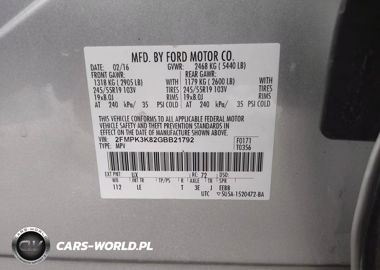 2016 Ford Edge Titanium VIN:2FMPK3K82GBB21792 - 9
