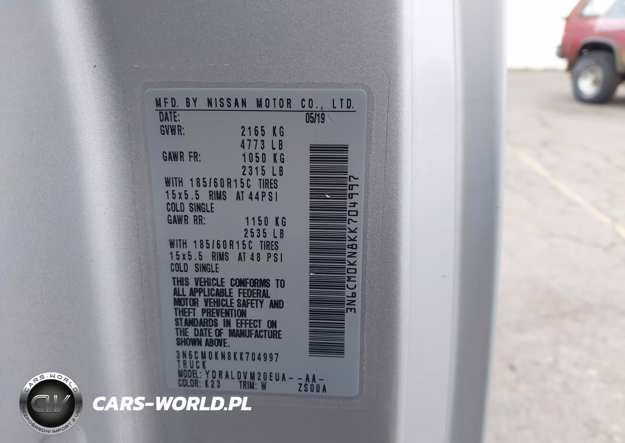 2019 Nissan Nv200 S VIN:3N6CM0KN8KK704997 - 9