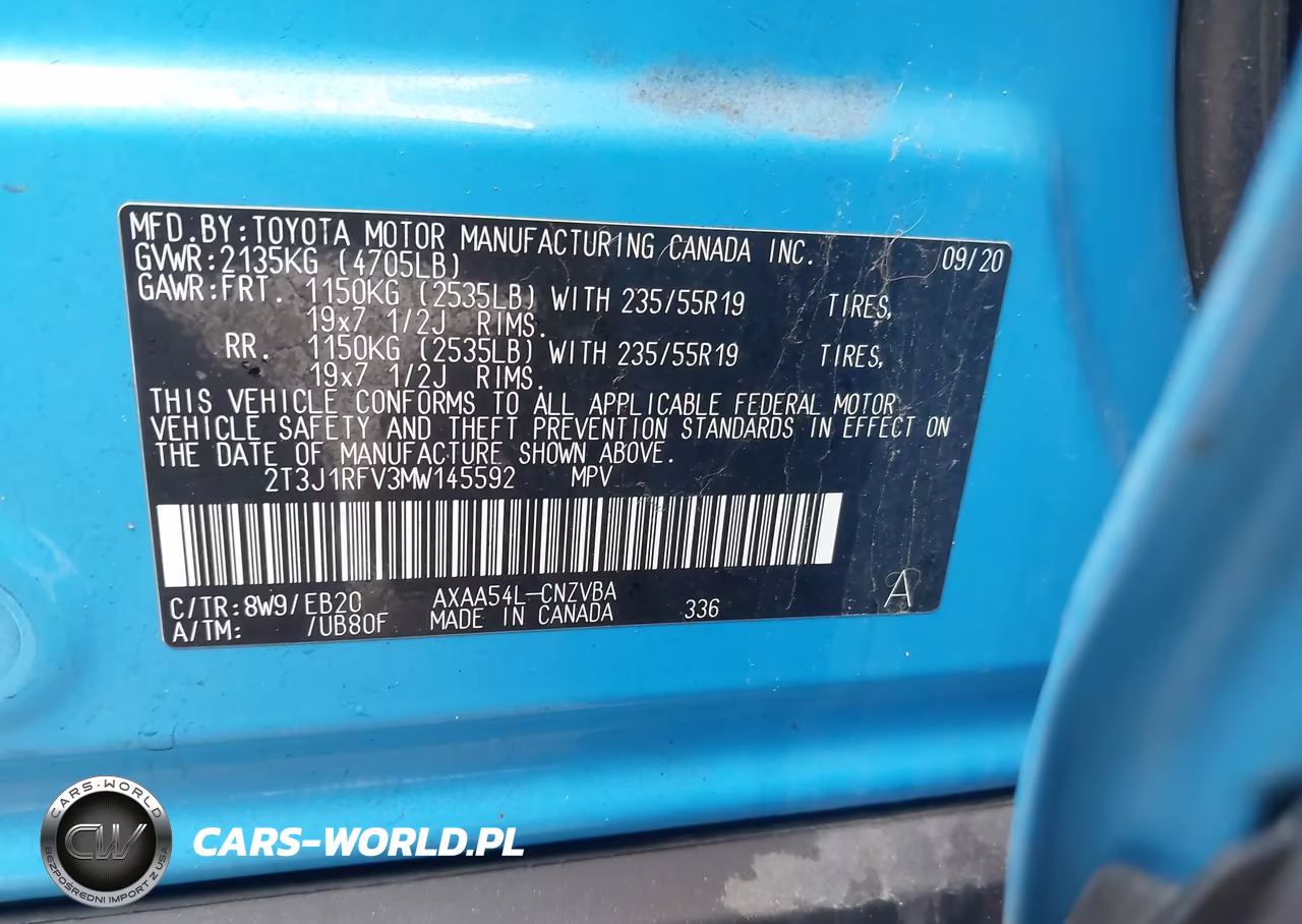 2021 Toyota Rav4 Adventure VIN:2T3J1RFV3MW145592 - 9