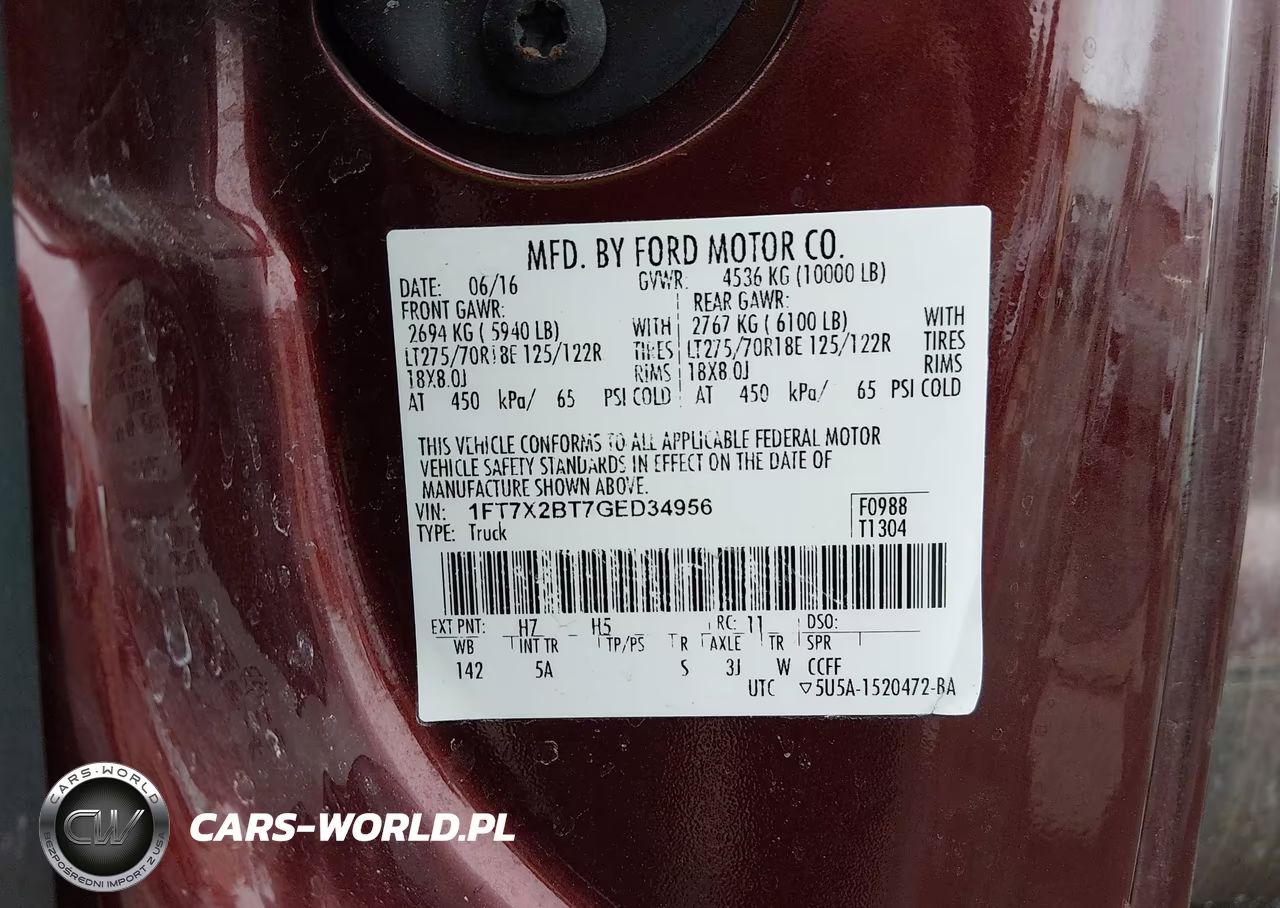 2016 Ford F-250 Lariat VIN:1FT7X2BT7GED34956 - 9