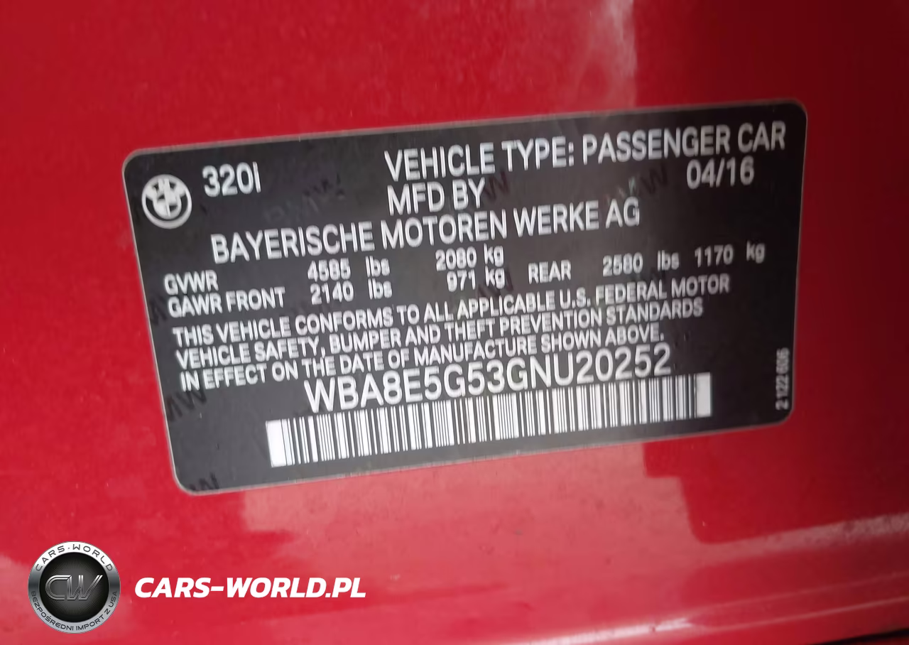 2016 BMW 320I xDrive VIN:WBA8E5G53GNU20252 - 9