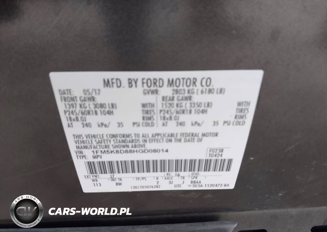 2017 Ford Explorer Xlt VIN:1FM5K8D88HGD08014 - 9