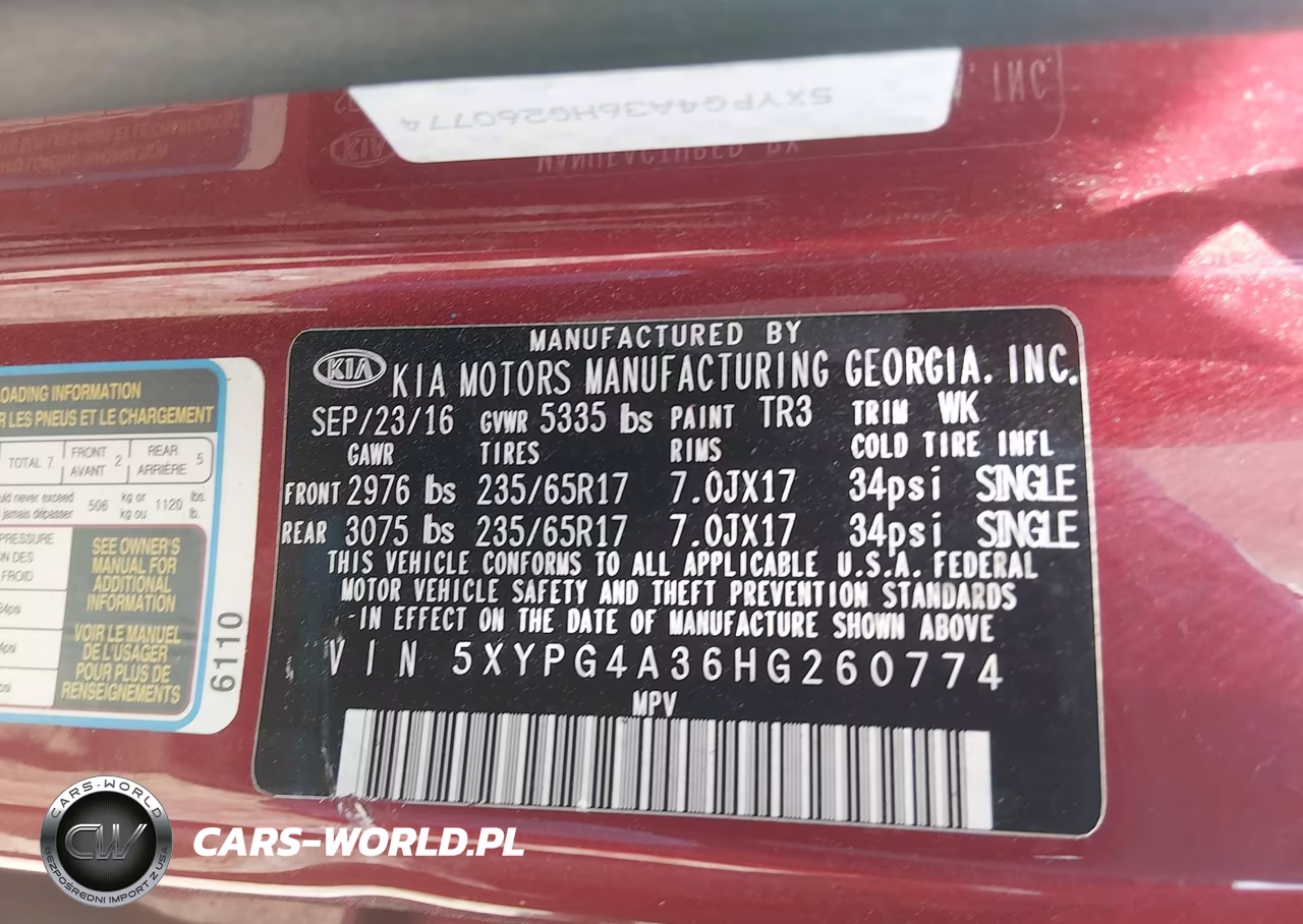 2017 Kia Sorento 2.4L Lx VIN:5XYPG4A36HG260774 - 9
