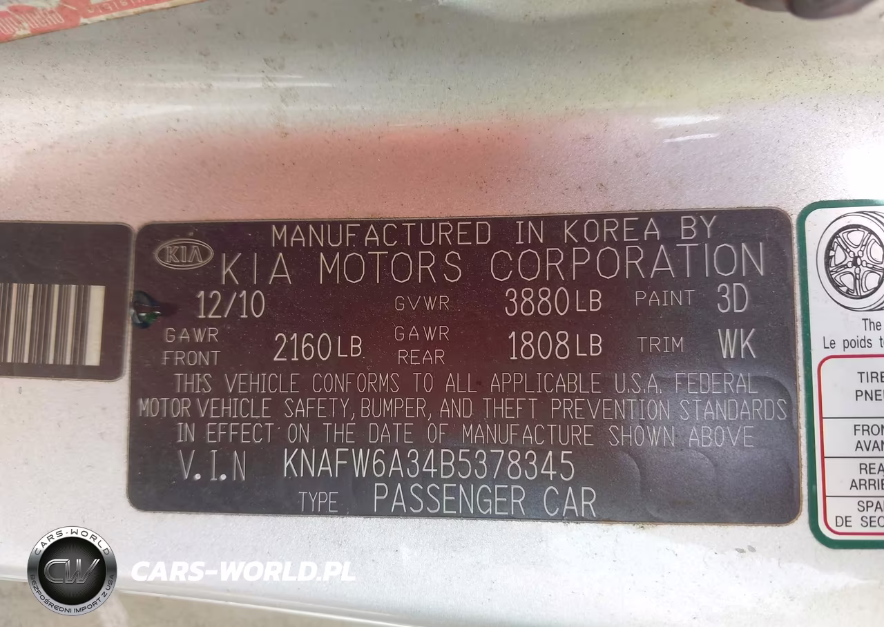 2011 Kia Forte Koup Sx VIN:KNAFW6A34B5378345 - 9
