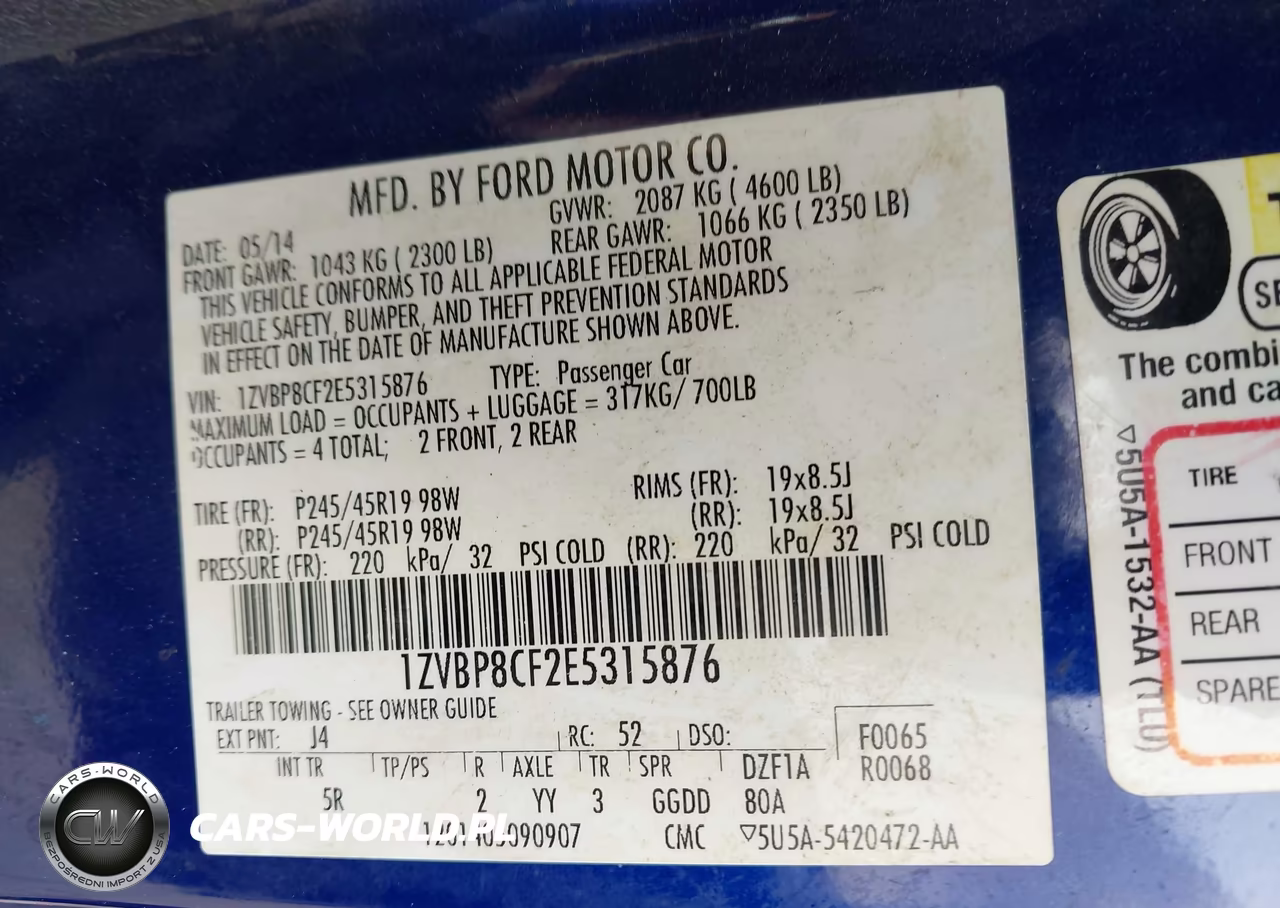 2014 Ford Mustang Gt Premium VIN:1ZVBP8CF2E5315876 - 9