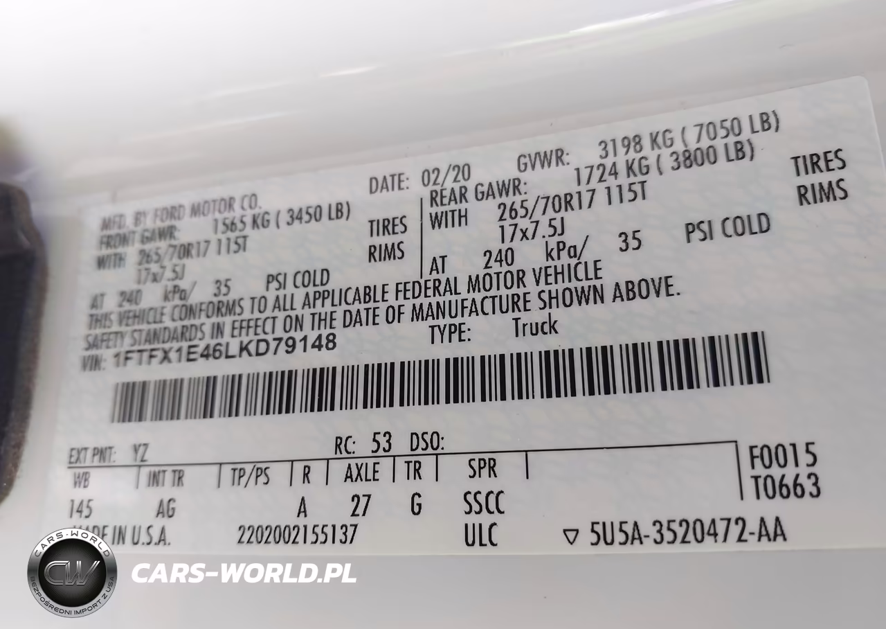 2020 Ford F-150 Xl VIN:1FTFX1E46LKD79148 - 9