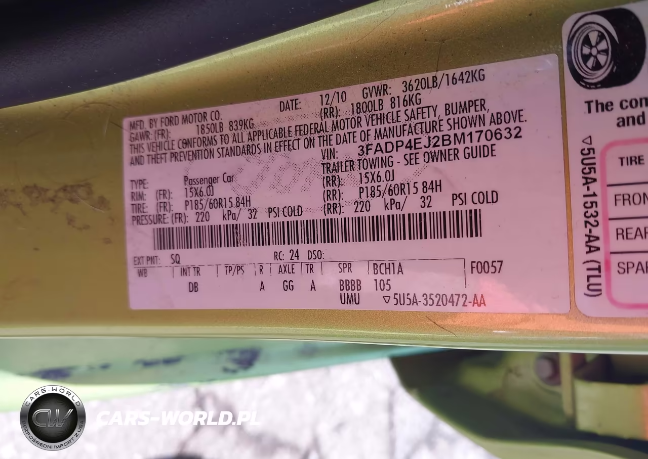 2011 Ford Fiesta Se VIN:3FADP4EJ2BM170632 - 9