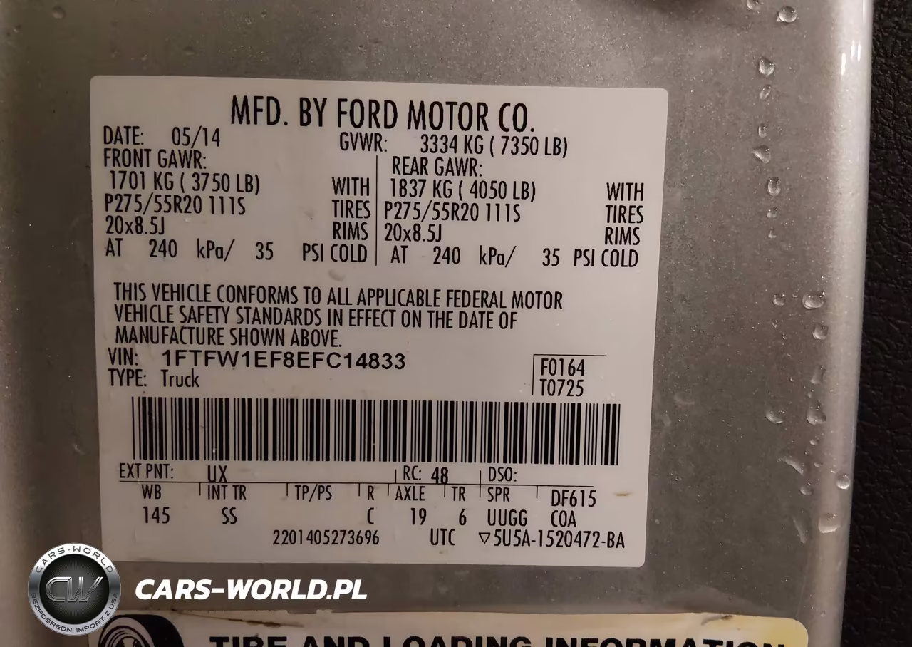 2014 Ford F-150 Stx VIN:1FTFW1EF8EFC14833 - 9