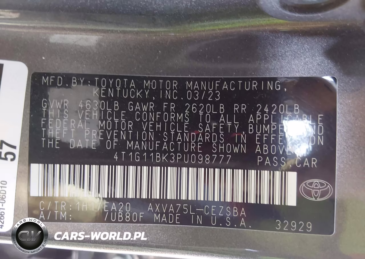 2023 Toyota Camry Se Awd VIN:4T1G11BK3PU098777 - 9