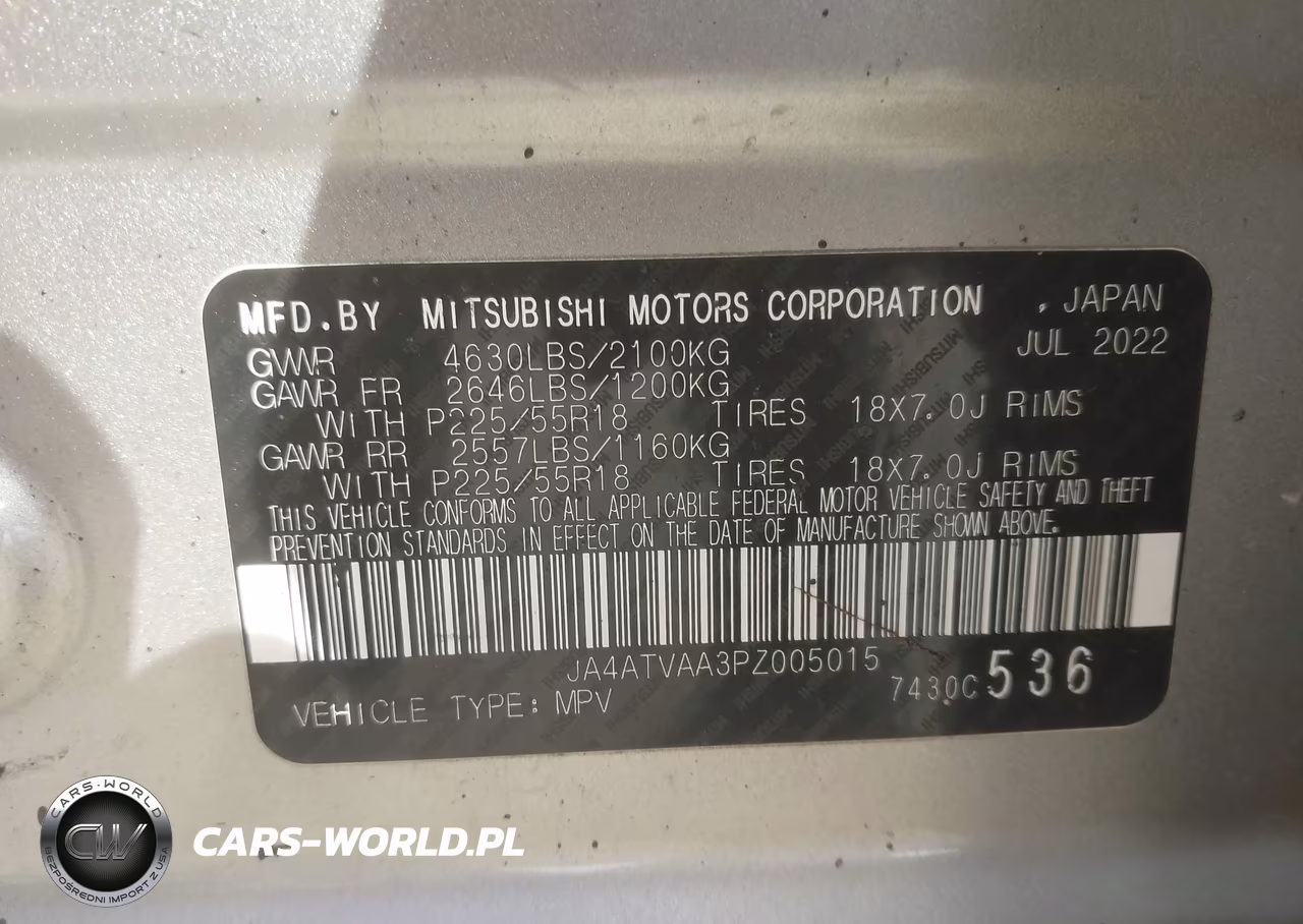 2023 Mitsubishi Eclipse Cross Le S-Awc-Ralliart S-Awc VIN:JA4ATVAA3PZ005015 - 9