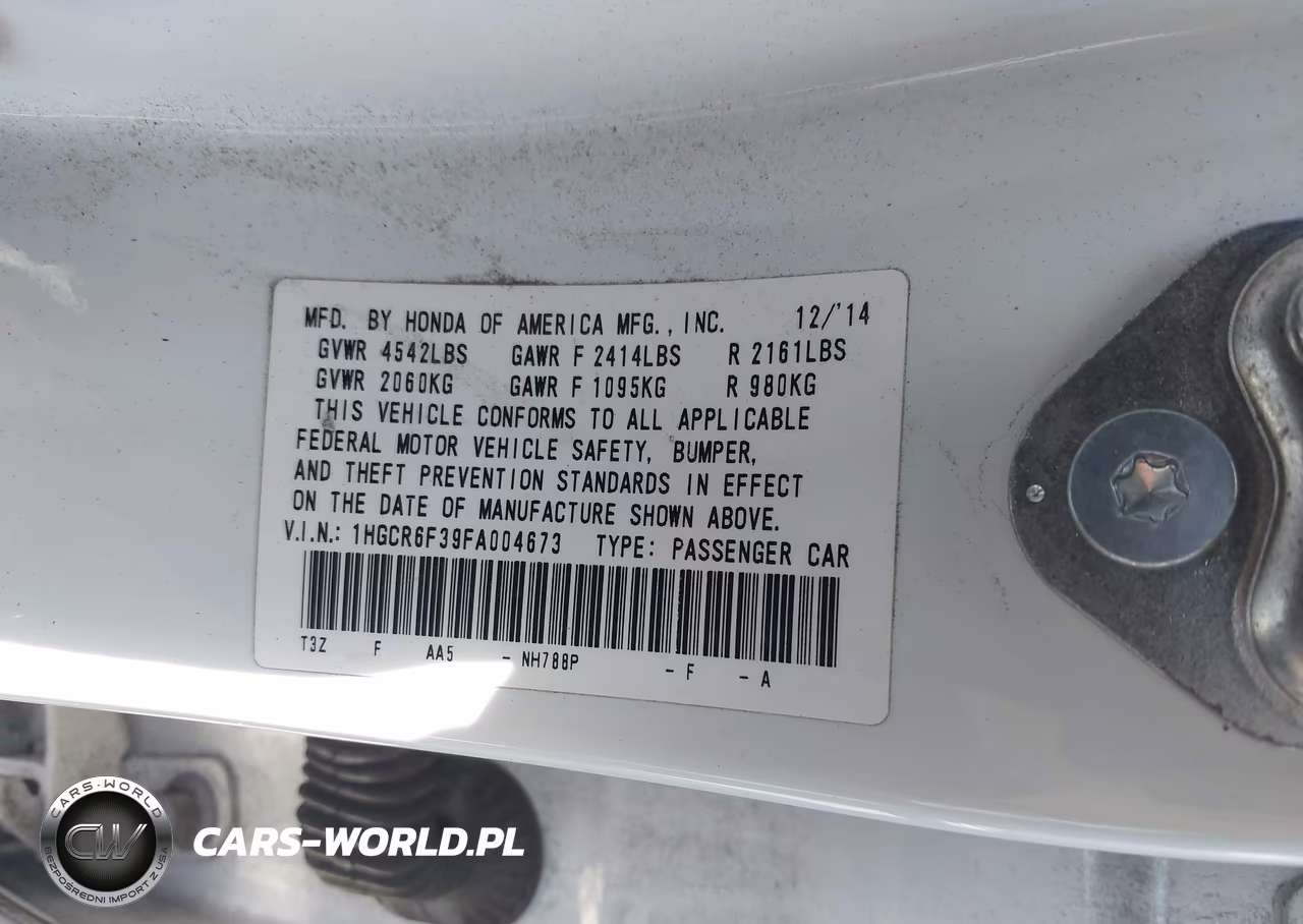 2015 Honda Accord Hybrid VIN:1HGCR6F39FA004673 - 9