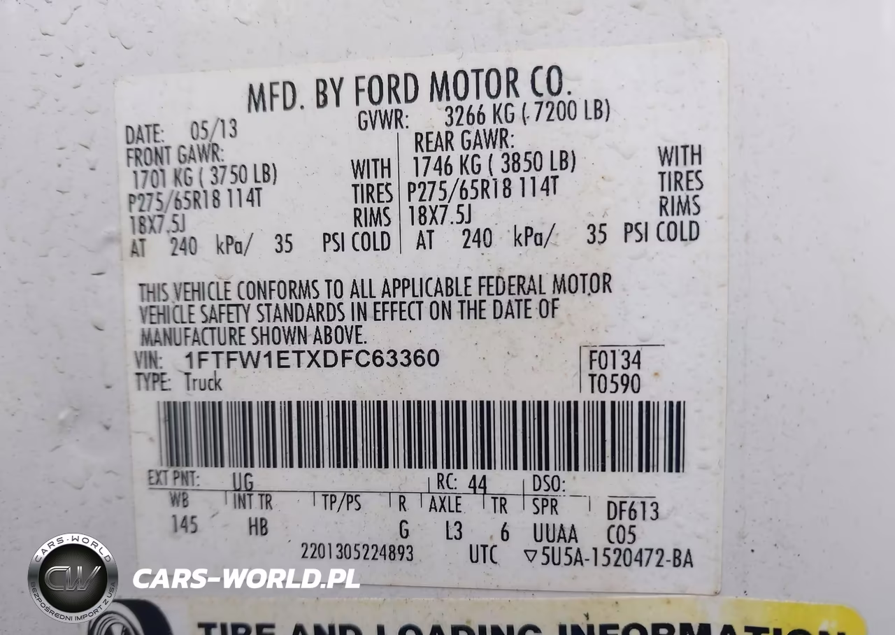 2013 Ford F-150 Lariat VIN:1FTFW1ETXDFC63360 - 9