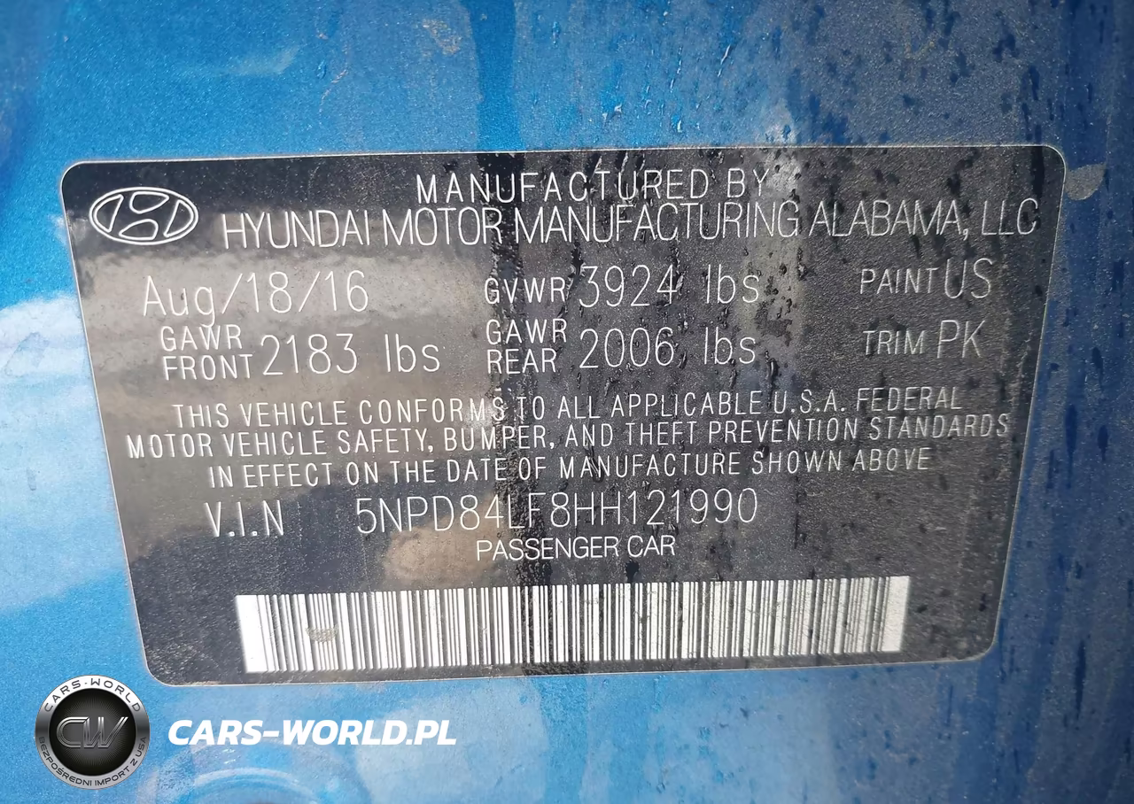 2017 Hyundai Elantra Se VIN:5NPD84LF8HH121990 - 9