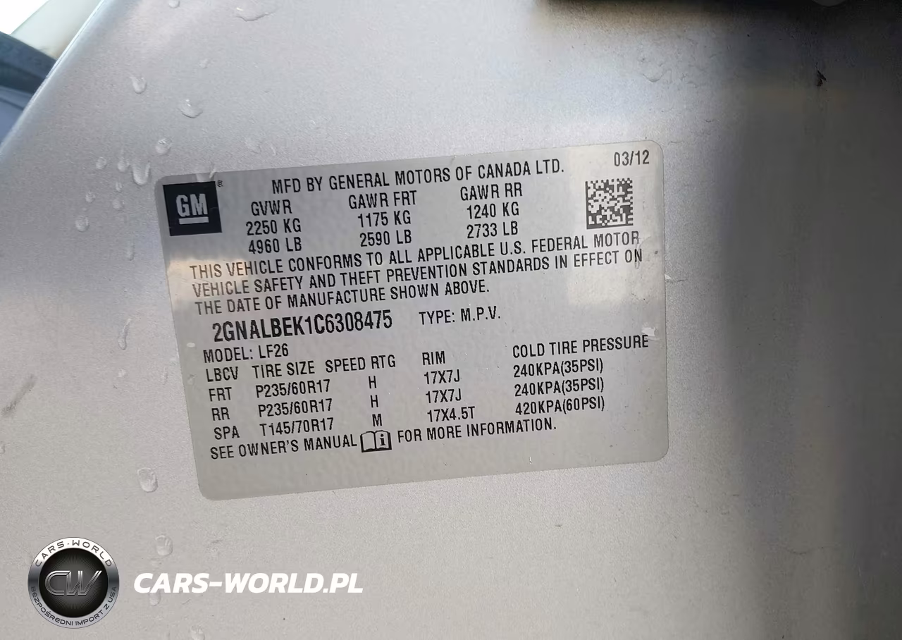 2012 Chevrolet Equinox Ls VIN:2GNALBEK1C6308475 - 9