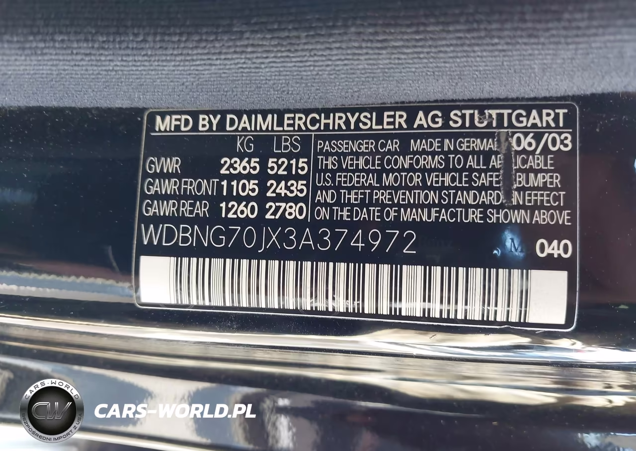 2003 Mercedes-Benz S 430 VIN:WDBNG70JX3A374972 - 9