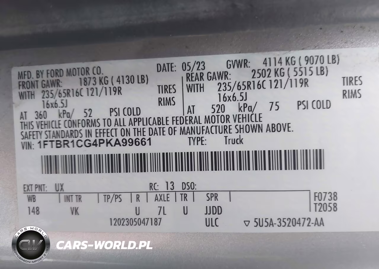 2023 Ford Transit-250 VIN:1FTBR1CG4PKA99661 - 8