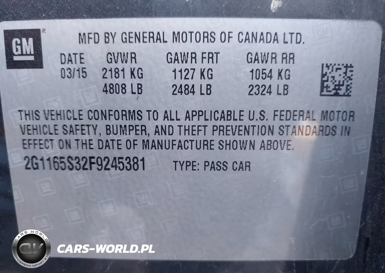 2015 Chevrolet Impala 2Lz VIN:2G1165S32F9245381 - 9