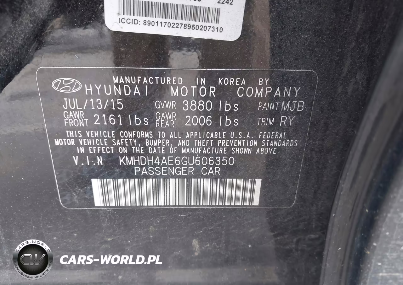 2016 Hyundai Elantra Value Edition VIN:KMHDH4AE6GU606350 - 9