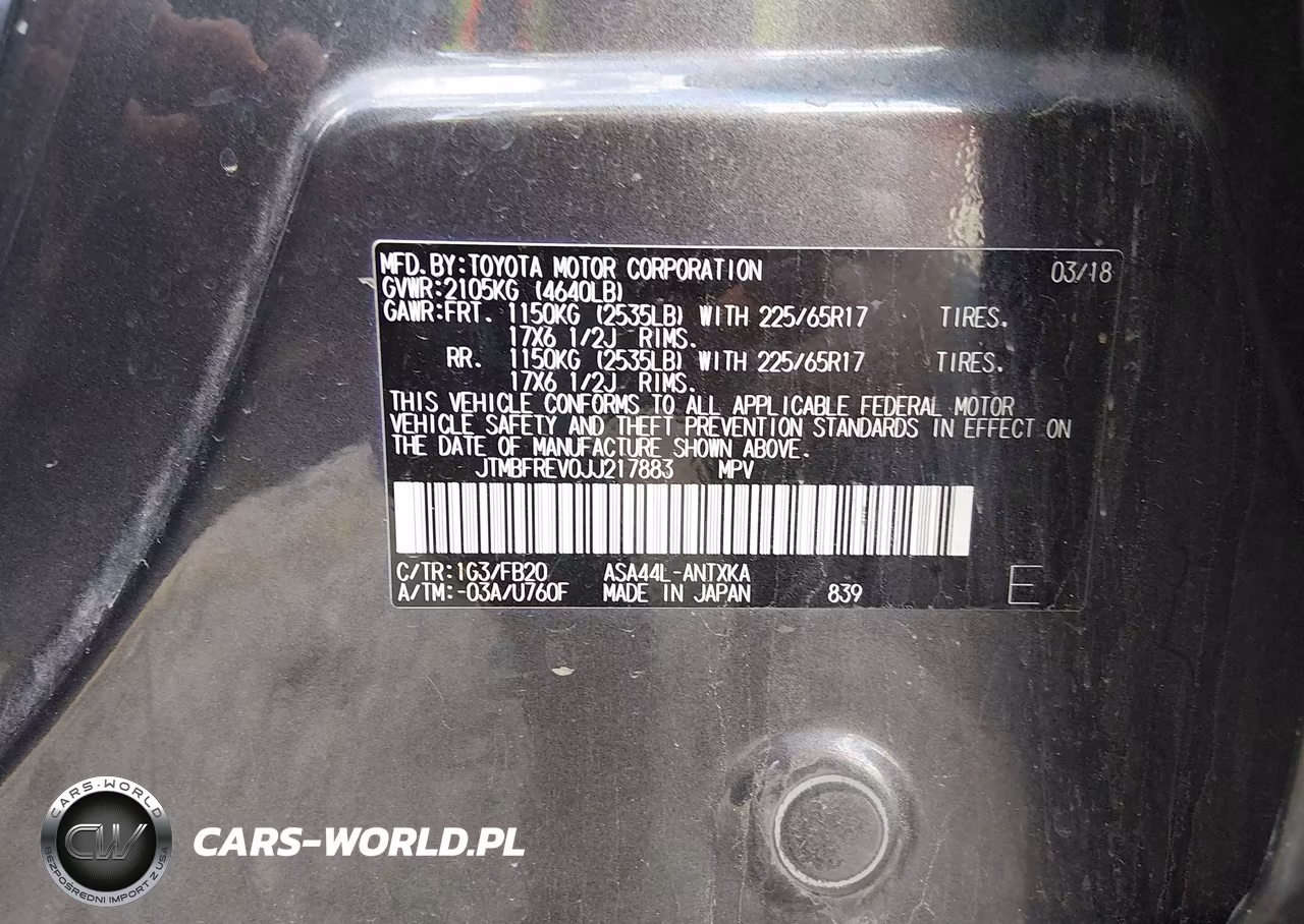2018 Toyota Rav4 Le VIN:JTMBFREV0JJ217883 - 9