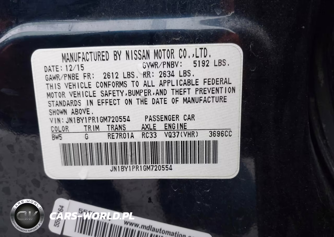 2016 Infiniti Q70L 3.7X VIN:JN1BY1PR1GM720554 - 9