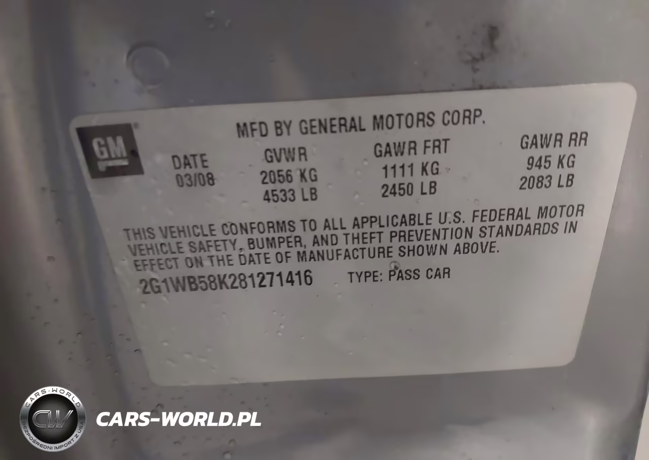 2008 Chevrolet Impala Ls VIN:2G1WB58K281271416 - 9