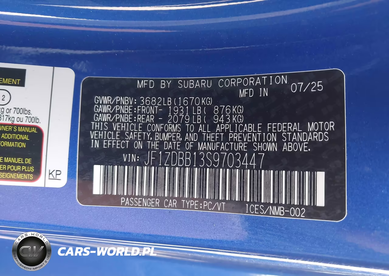 2025 Subaru Brz Premium VIN:JF1ZDBB13S9703447 - 9