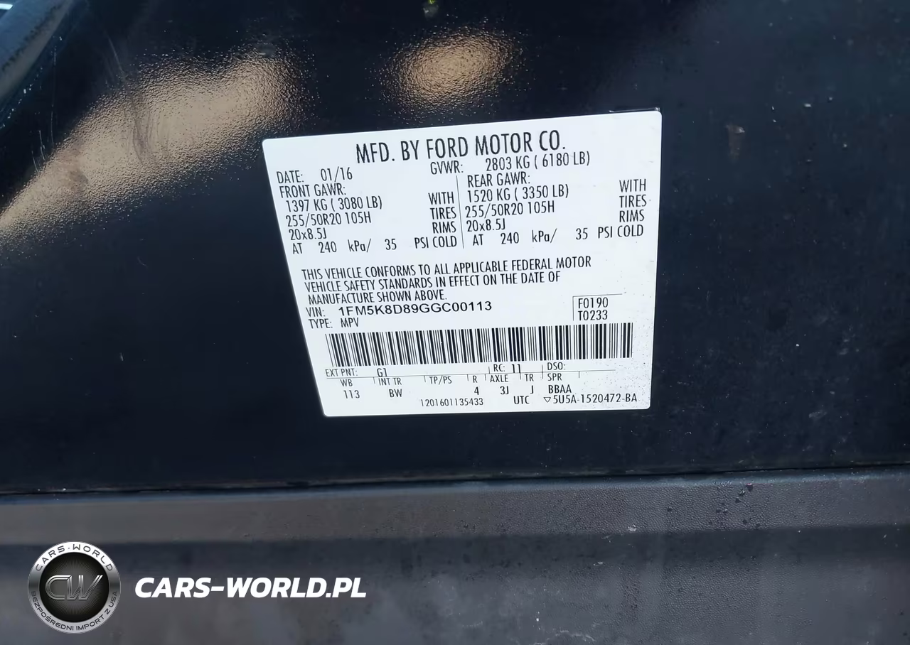 2016 Ford Explorer Xlt VIN:1FM5K8D89GGC00113 - 9