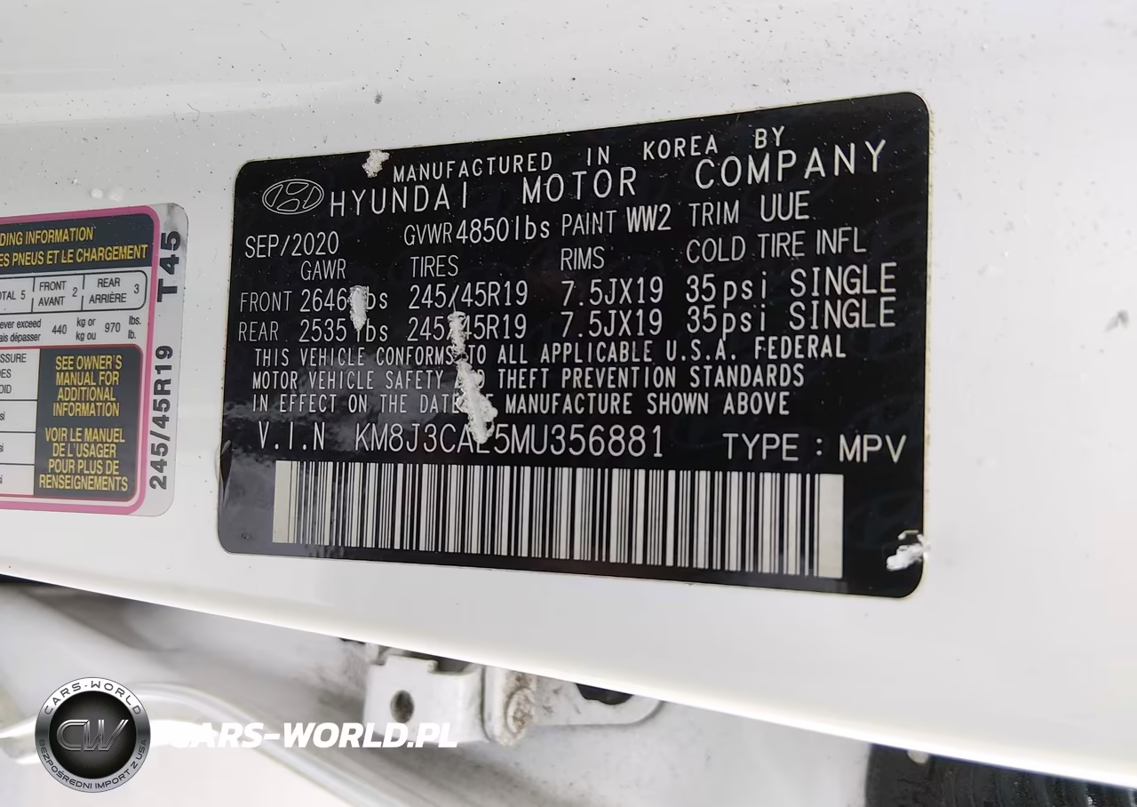 2021 Hyundai Tucson Sport VIN:KM8J3CAL5MU356881 - 9