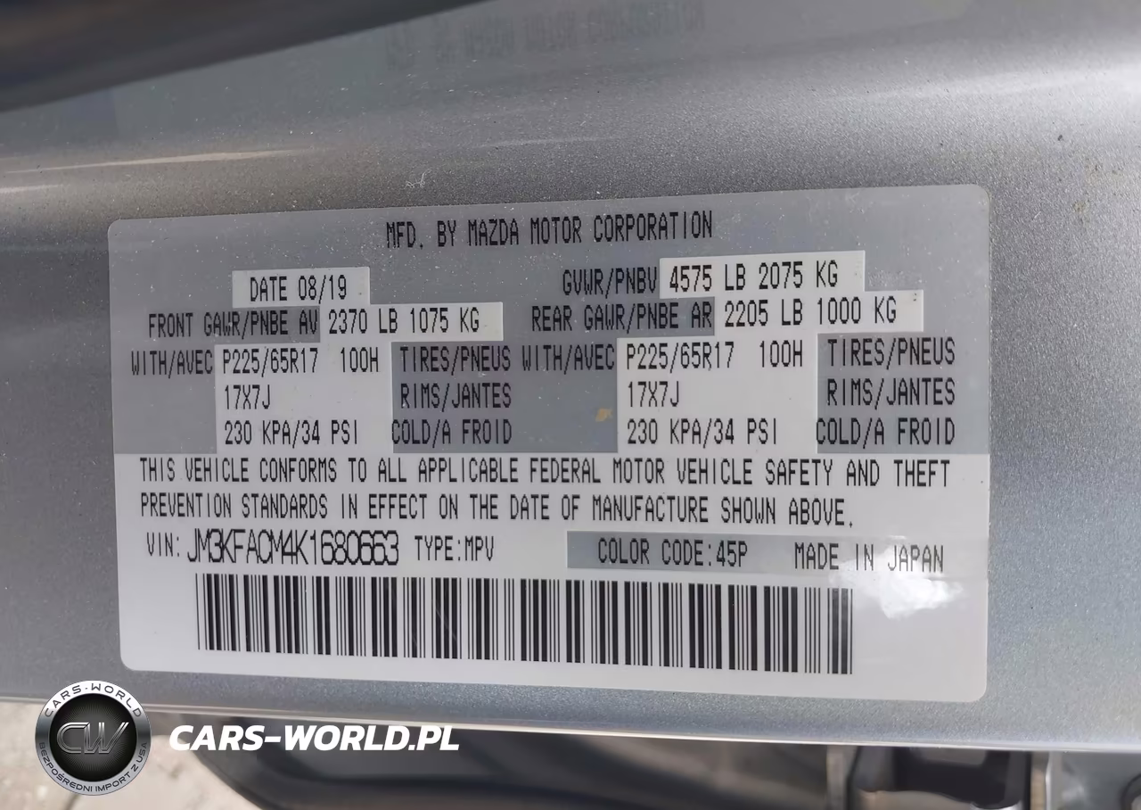 2019 Mazda Cx-5 Touring VIN:JM3KFACM4K1680663 - 9