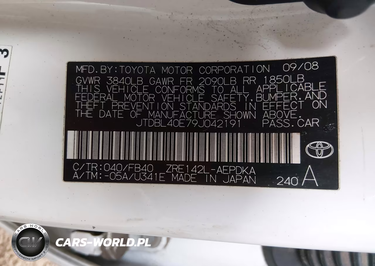 2009 Toyota Corolla Le VIN:JTDBL40E79J042191 - 9