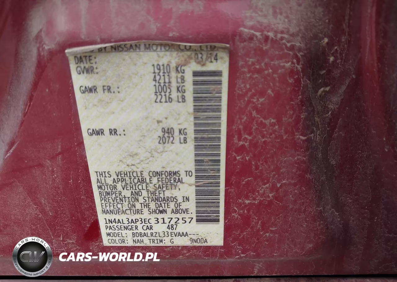2014 Nissan Altima 2.5 S VIN:1N4AL3AP3EC317257 - 9