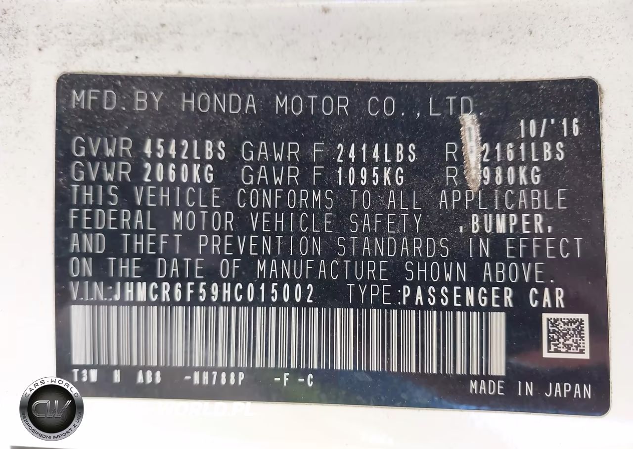 2017 Honda Accord Hybrid Ex-L VIN:JHMCR6F59HC015002 - 9