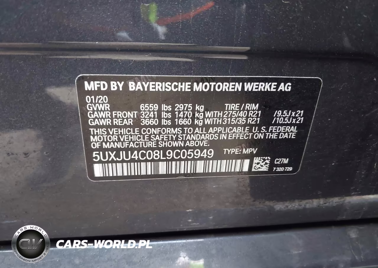 2020 BMW X5 M50I VIN:5UXJU4C08L9C05949 - 9