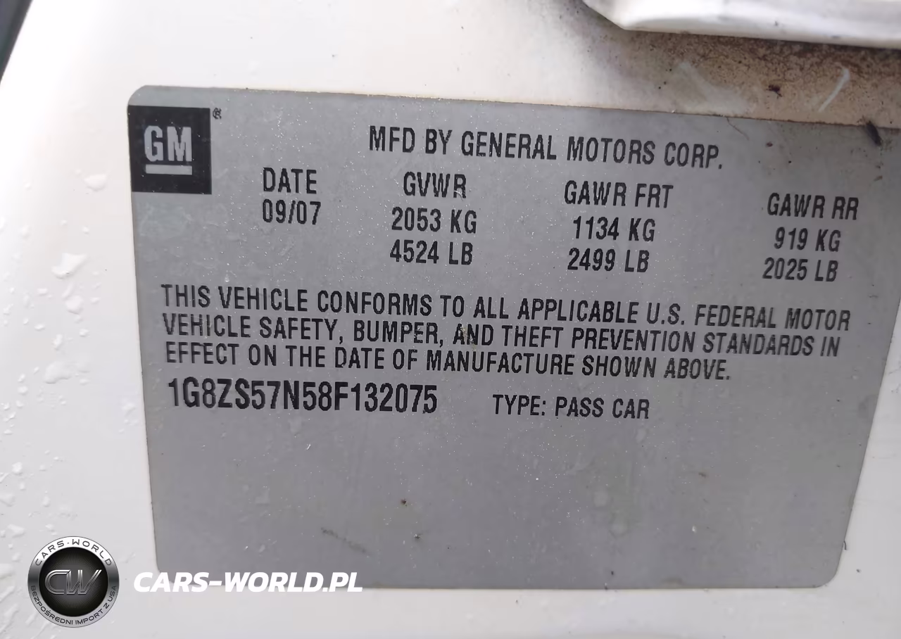 2008 Saturn Aura Xe VIN:1G8ZS57N58F132075 - 9