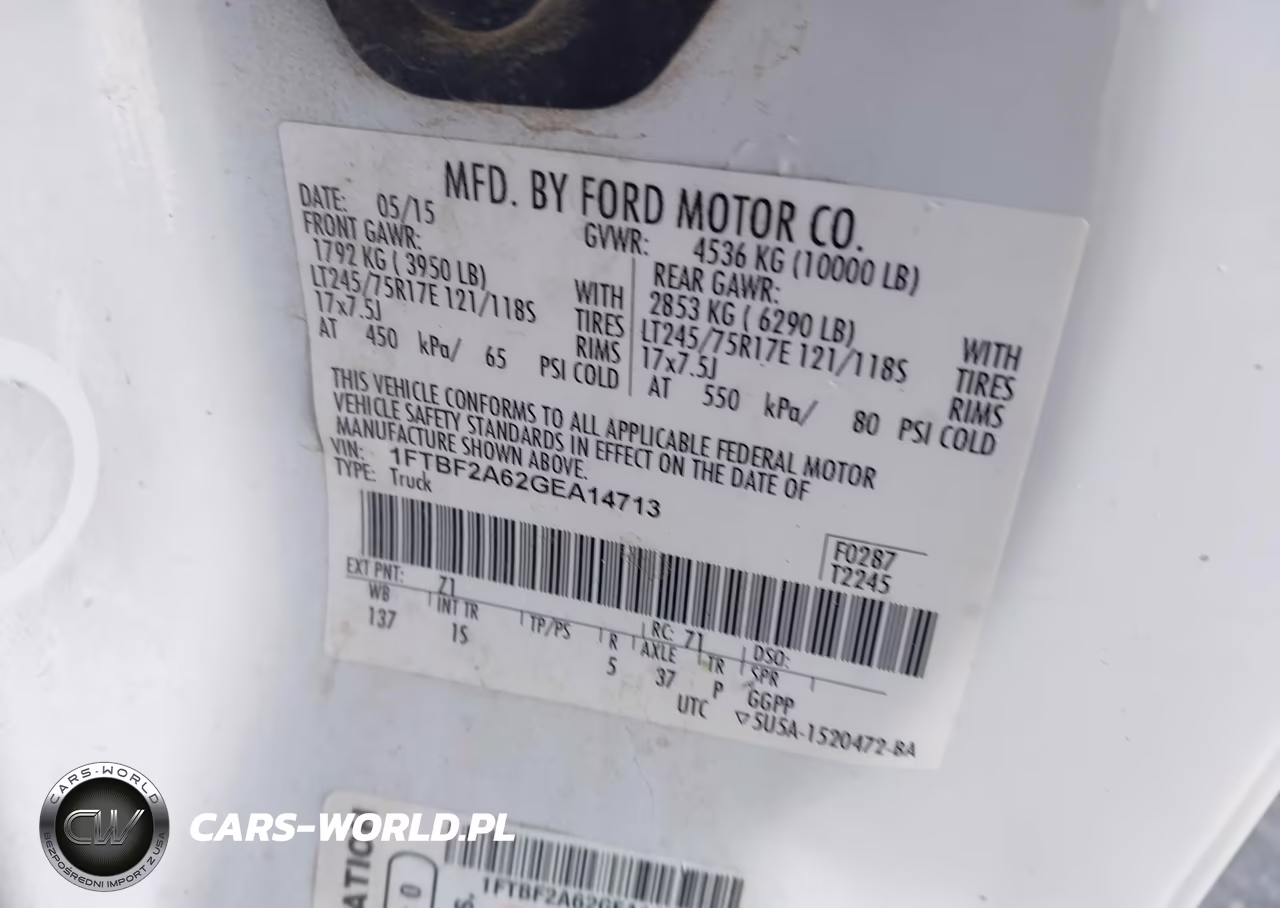2016 Ford F-250 Xl VIN:1FTBF2A62GEA14713 - 9