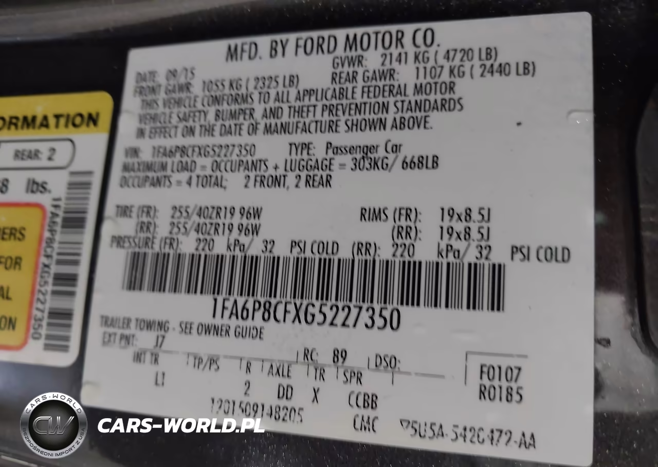 2016 Ford Mustang Gt Premium VIN:1FA6P8CFXG5227350 - 9