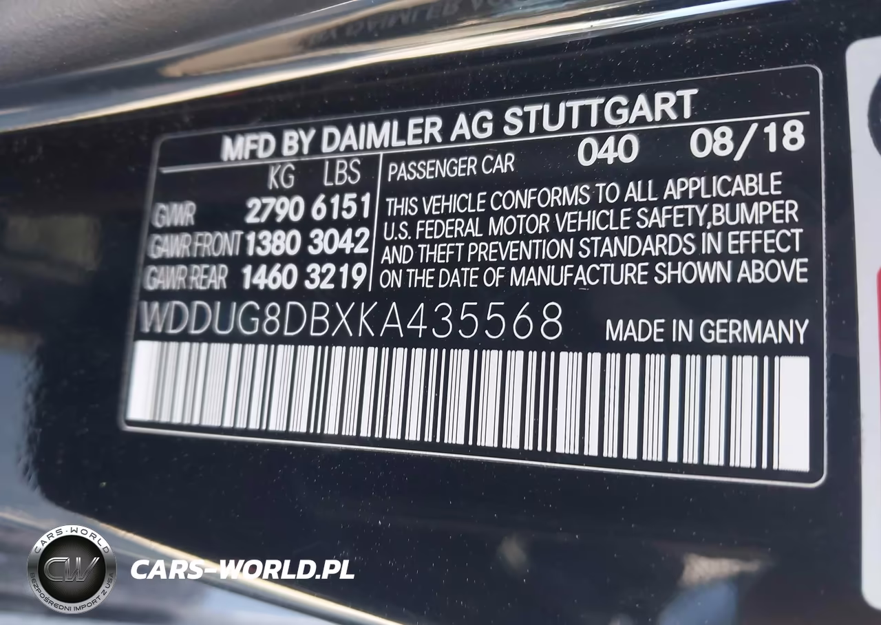 2019 Mercedes-Benz S 560 VIN:WDDUG8DBXKA435568 - 9
