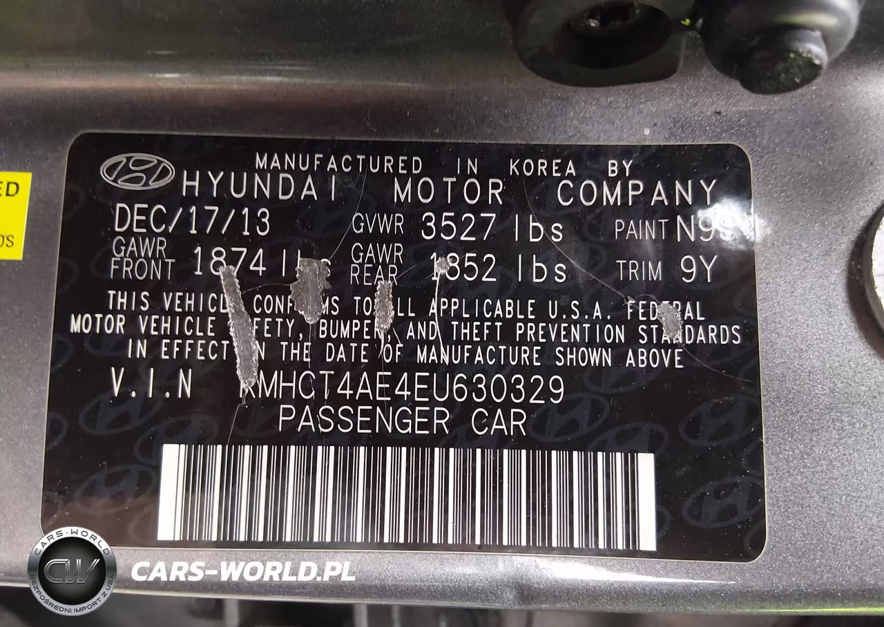 2014 Hyundai Accent Gls VIN:KMHCT4AE4EU630329 - 9