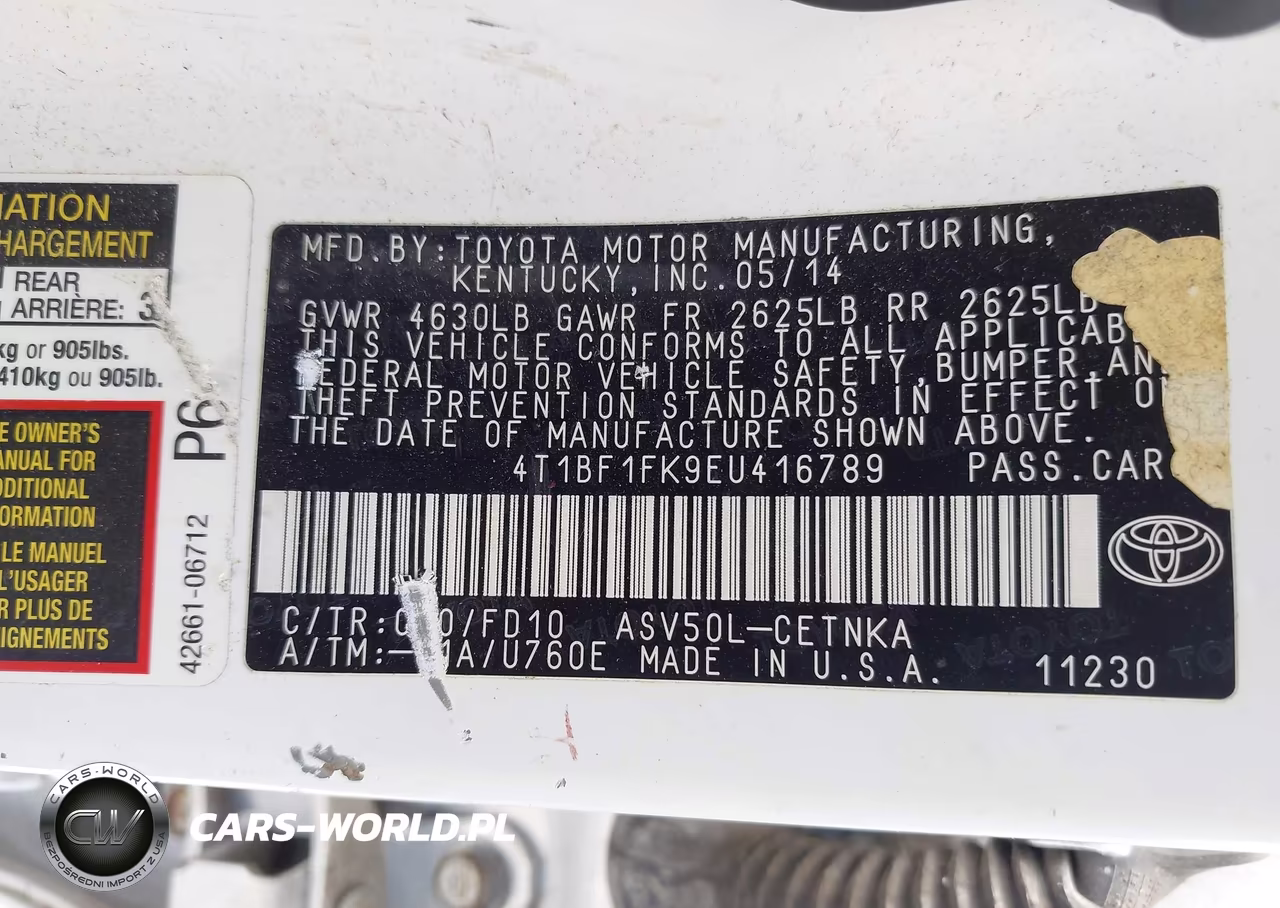 2014 Toyota Camry Le VIN:4T1BF1FK9EU416789 - 9