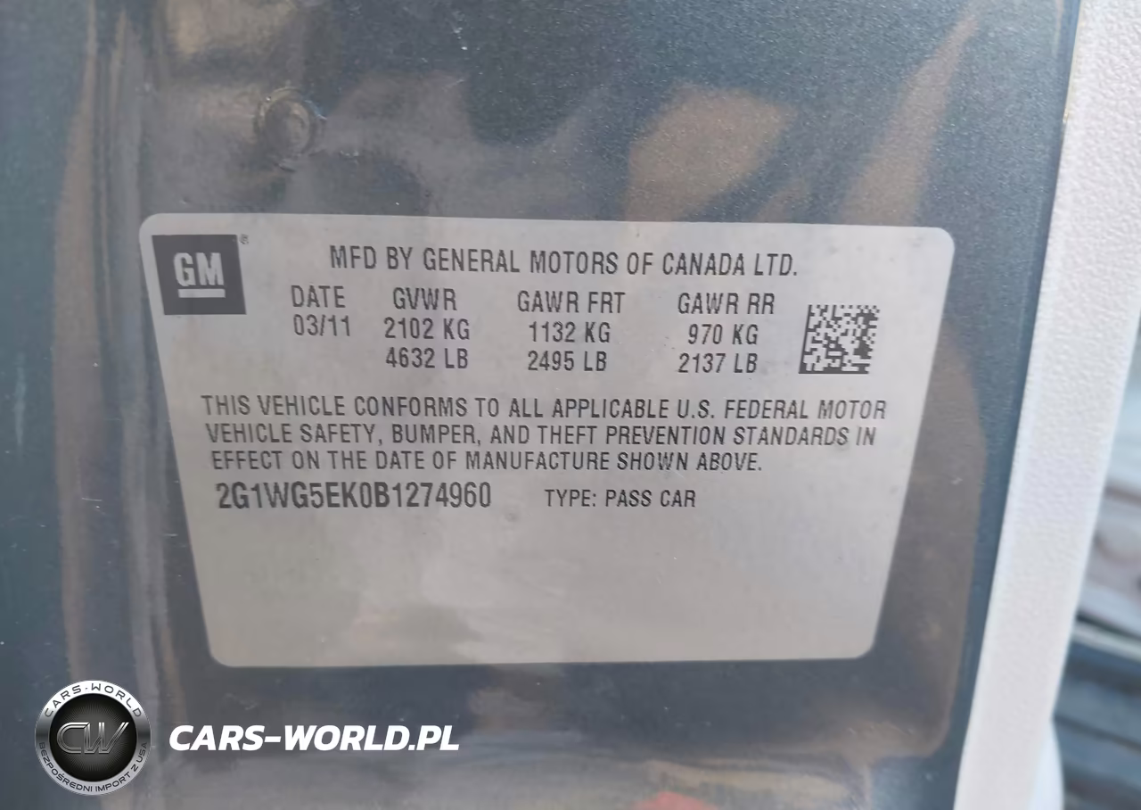 2011 Chevrolet Impala Lt VIN:2G1WG5EK0B1274960 - 9