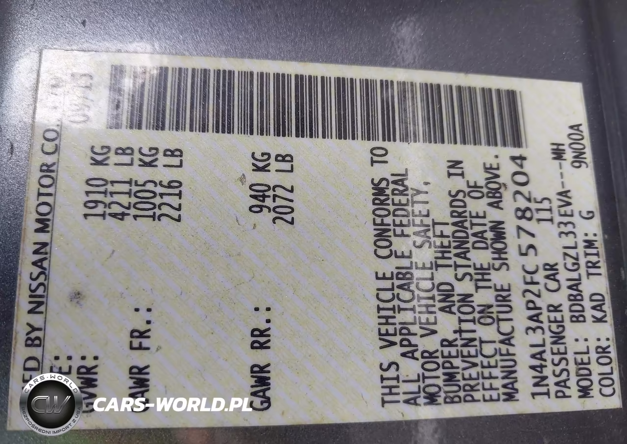 2015 Nissan Altima 2.5 S VIN:1N4AL3AP2FC578204 - 9