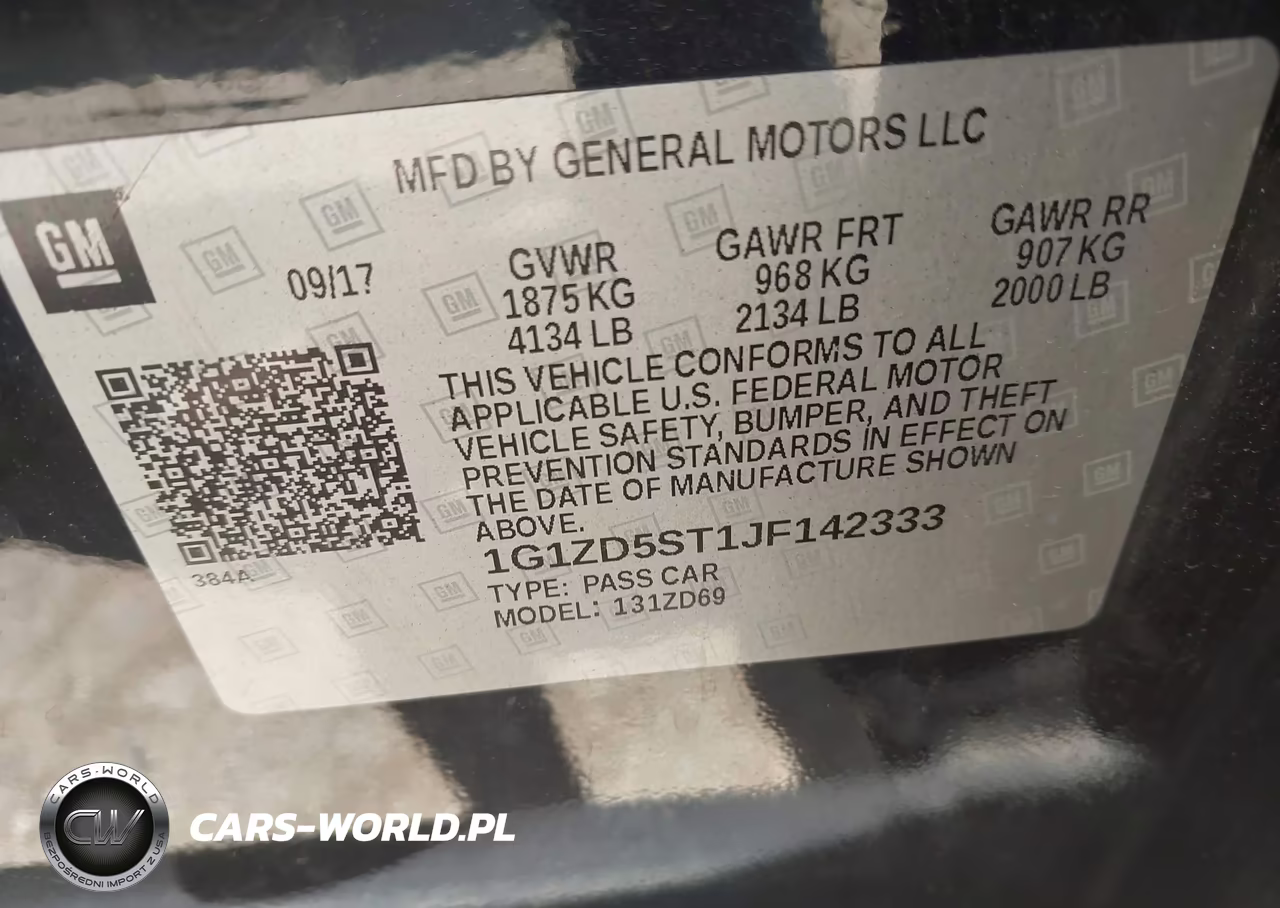 2018 Chevrolet Malibu Lt VIN:1G1ZD5ST1JF142333 - 9