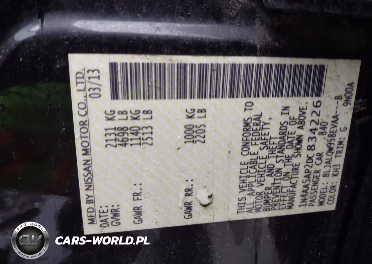 2013 Nissan Maxima 3.5 S VIN:1N4AA5AP2DC834226 - 9