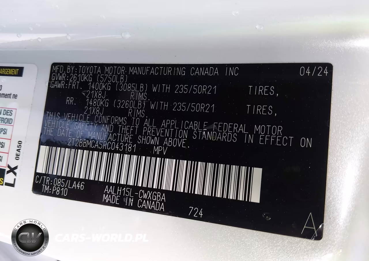 2024 Lexus Rx 350H Luxury VIN:2T2BBMCA5RC043181 - 9