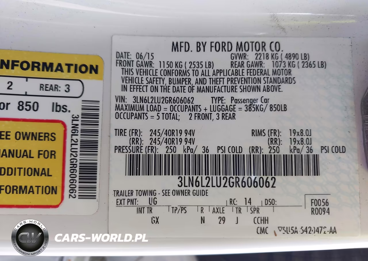 2016 Lincoln Mkz Hybrid VIN:3LN6L2LU2GR606062 - 9