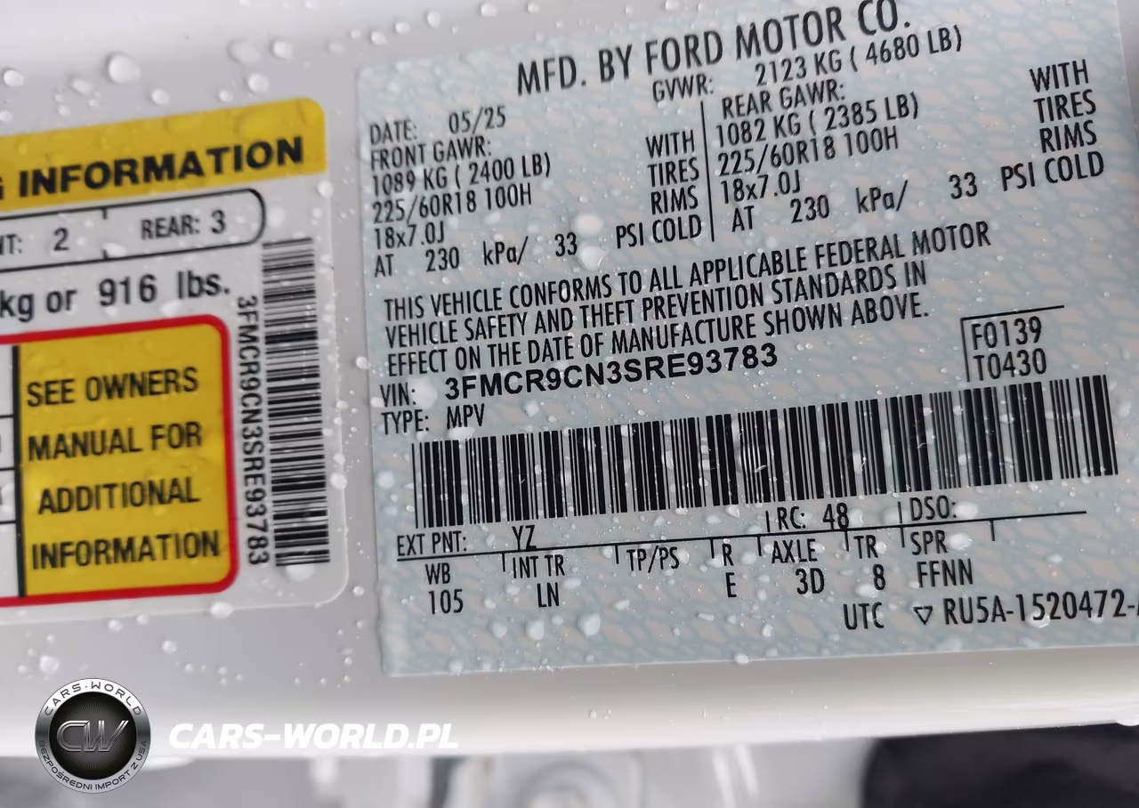 2025 Ford Bronco Sport Outer Banks VIN:3FMCR9CN3SRE93783 - 9